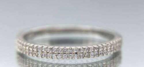 ***DAZZLING DUAL ETERNITY CZ SILVER RING*** R1 BIDS!!!