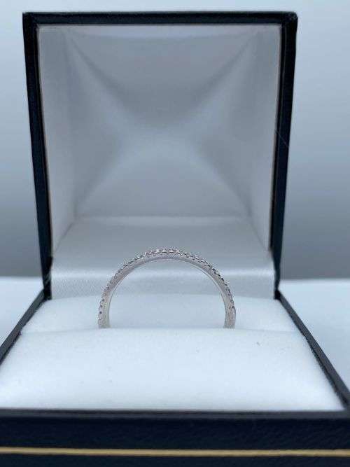 ***DAZZLING DUAL ETERNITY CZ SILVER RING*** R1 BIDS!!!
