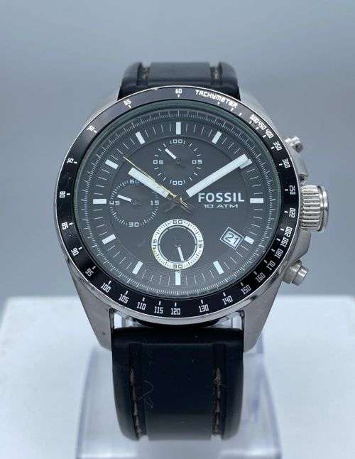 ***STUNNING FOSSIL BLACK MENS SPEEDY CHRONO*** R1 BIDS!