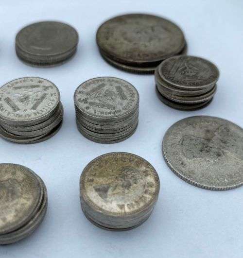 ***LOT OF MIXED SILVER % OLD SOUTH AFRICAN COINS!*** BID FOR ALL!