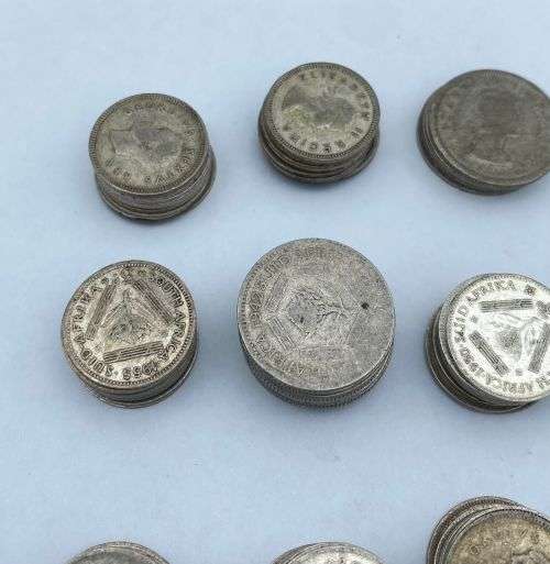 ***LOT OF MIXED SILVER % OLD SOUTH AFRICAN COINS!*** BID FOR ALL!
