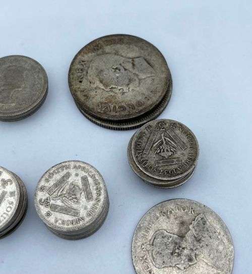 ***LOT OF MIXED SILVER % OLD SOUTH AFRICAN COINS!*** BID FOR ALL!