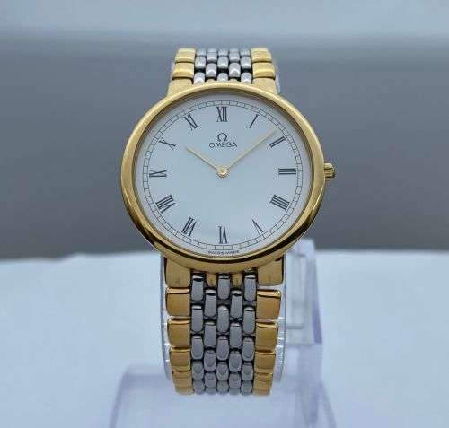 ***COLLECTORS OMEGA DE VILLE TWO-TONE DRESS WATCH***R1 BIDS!