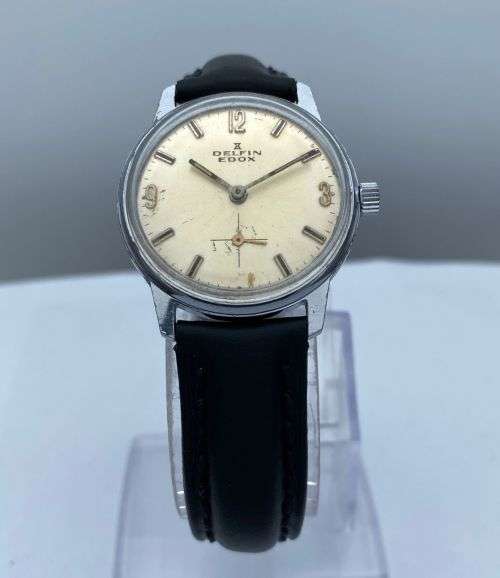 ***EXCELLENT DELFIN EDOX SWISS VINTAGE MANUAL DRESS WATCH***