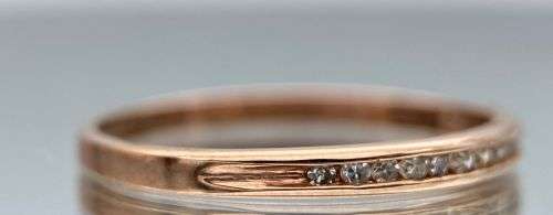 ***CLASSIC SOLID ROSE GOLD DIAMOND ETERNITY RING* R1 BIDS
