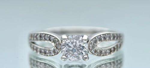 ***DAZZLING STERLING SILVER CZ ETERNITY RING* R1 BIDS