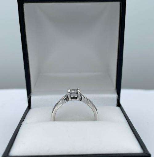 ***DAZZLING STERLING SILVER CZ ETERNITY RING* R1 BIDS