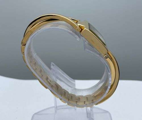 ***NEW LATAN GOLD LADIES CROSSOVER DRESS WATCH***R1 BIDS!