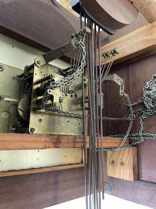 RETAIL:45000 - ANTIQUE GRANDFATHER SOLID WOOD WALL CLOCK