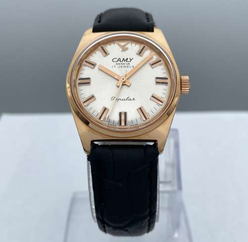 RETAIL:R9000 - CAMY POPULAR SWISS ROSE GOLD VINTAGE DRESS WATCH!