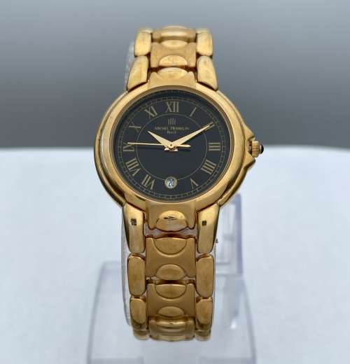 LUXURY MICHEL HERBELIN PARIS GOLD LADIES DRESS WATCH* R1 BIDS!