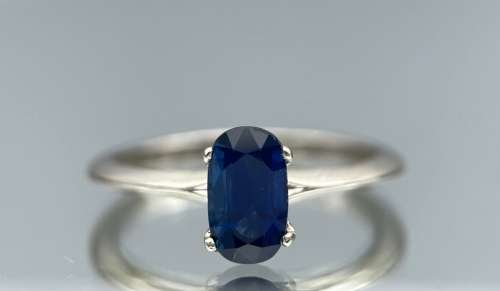 RETAIL:40000 - EGL INVESTMENT 1.28CT NATURAL SAPPHIRE WHITE GOLD RING!!!