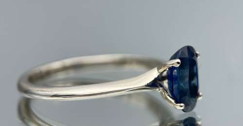 RETAIL:40000 - EGL INVESTMENT 1.28CT NATURAL SAPPHIRE WHITE GOLD RING!!!