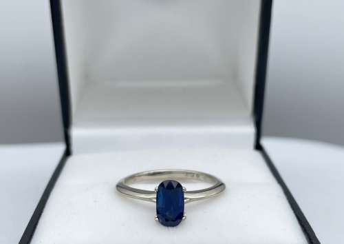 RETAIL:40000 - EGL INVESTMENT 1.28CT NATURAL SAPPHIRE WHITE GOLD RING!!!