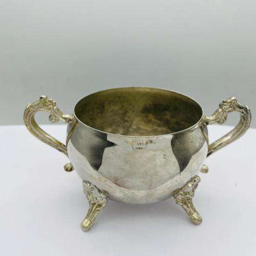 COLLECTORS VINTAGE SILVER EPNS MINI CAULDRON