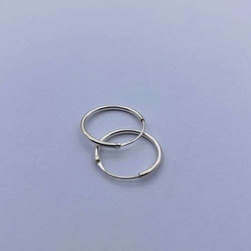 RETAIL: R1200 - CHUNKY STERLING SILVER CRESCENT HOOP EARRINGS***