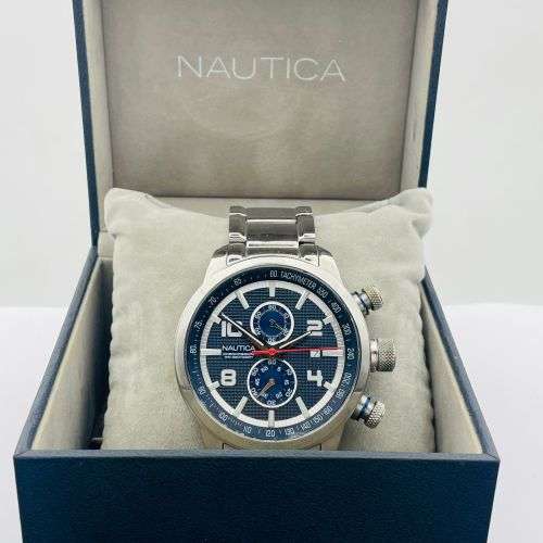 LUXURY NAUTICA MENS SPORTS CHRONOGRAPH- W/BOX & PAPERS!