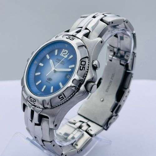 RETAIL:R4000 - FOSSIL BLUE CHRONOGRAPH STEEL MENS DRESS WATCH!