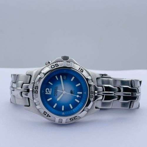 RETAIL:R4000 - FOSSIL BLUE CHRONOGRAPH STEEL MENS DRESS WATCH!