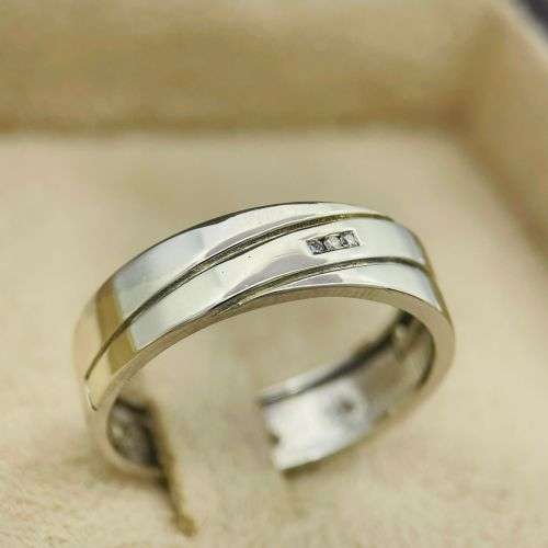 HEAVY WHITE GOLD DIAMOND CHANNEL RING