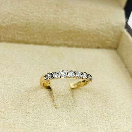 STUNNING 0.22CT YELLOW GOLD DIAMOND ETERNITY RING