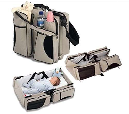 2 in 1 Multifunctional Baby Travel Bed and Bag - LIGHT BLUE