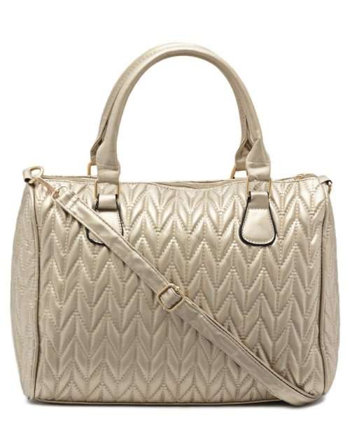 Barrel Handbag - Quilted - GOLD