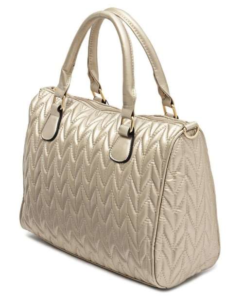 Barrel Handbag - Quilted - GOLD
