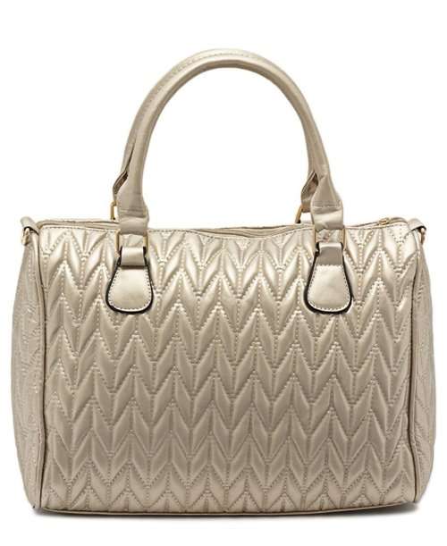 Barrel Handbag - Quilted - GOLD
