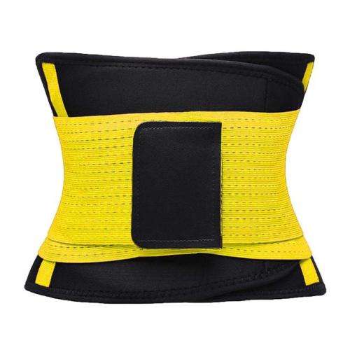 Waist Trainer Cincher Corset - Black and Yellow - Size Large