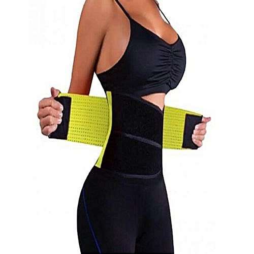 Waist Trainer Cincher Corset - Black and Yellow - Size Large