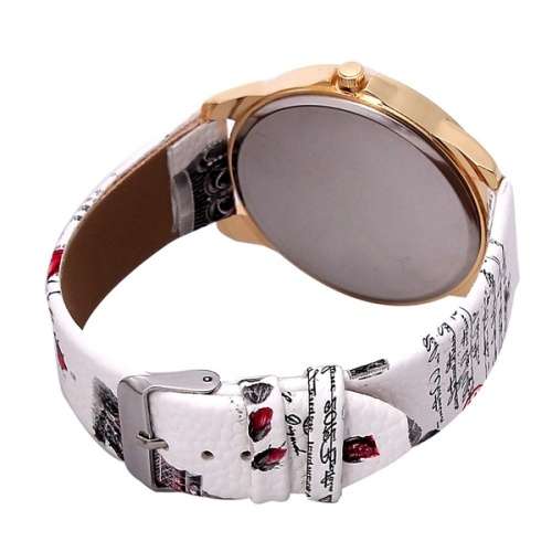 Ladies Analogue Eiffel Tower Vogue Watch - Red