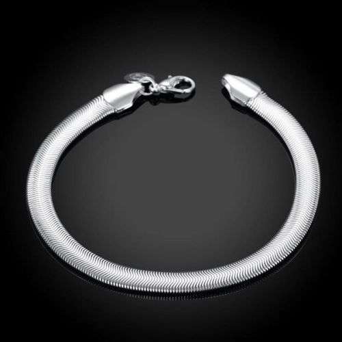 925 Sterling Silver Chocker Herringbone Necklace 40cm
