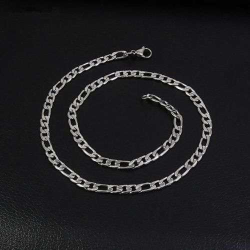 Stainless Steel 316L Figaro Necklace 70cm