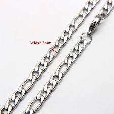 Stainless Steel 316L Figaro Necklace 70cm