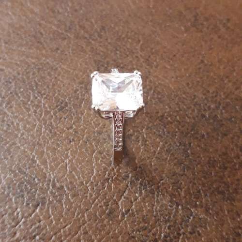 3.00CT Created Diamond Engagement Ring set in S925 Sterling Silver - 8 | Q