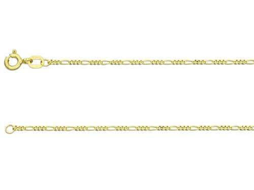 Genuine 9CT Yellow Gold Figaro Bracelet - 20cm