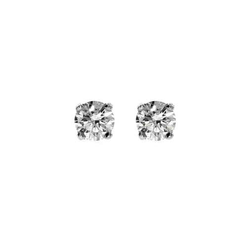 0.5CTW Created Diamond Earrings Set in Authentic 925 Sterling Silver Stud Earrings