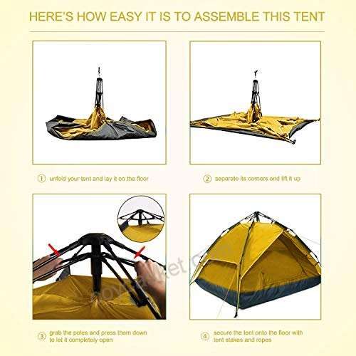 Campsberg Camping tent 3-4 person - Automatic pop-up tent