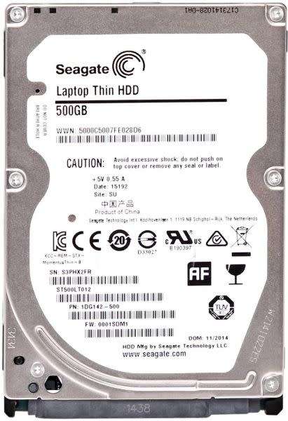 SEAGATE THIN 500GB LAPTOP HDD