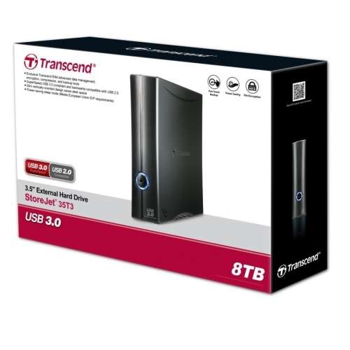 TRANSCEND STOREJET 35T3 8TB USB 3.0 EXTERNAL 2.5 HARD DRIVE