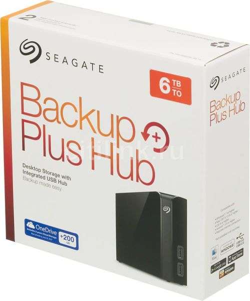 Seagate Backup Plus Hub 6TB USB 3.0 Black External Hard Drive