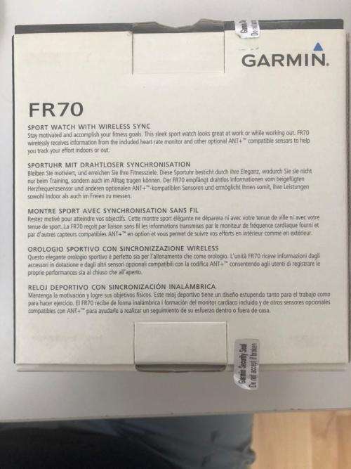 GARMIN FR70 FITNESS WATCH WITH HEART RATE MONITOR BAND