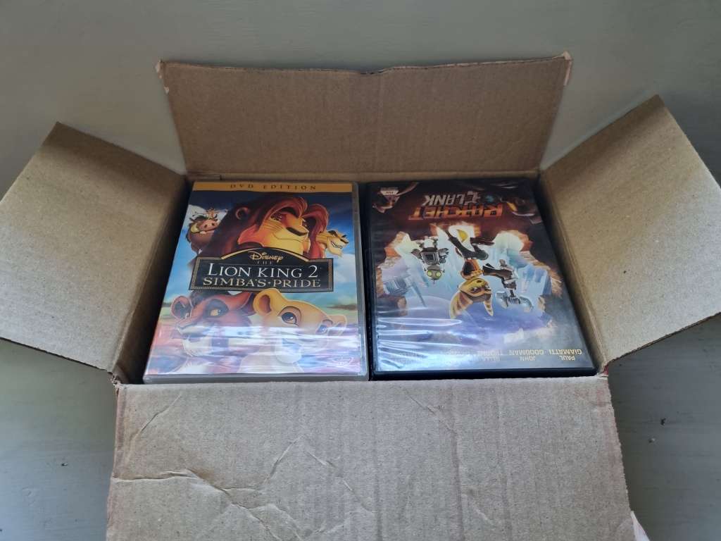 A box of 15 kids` DVD`s