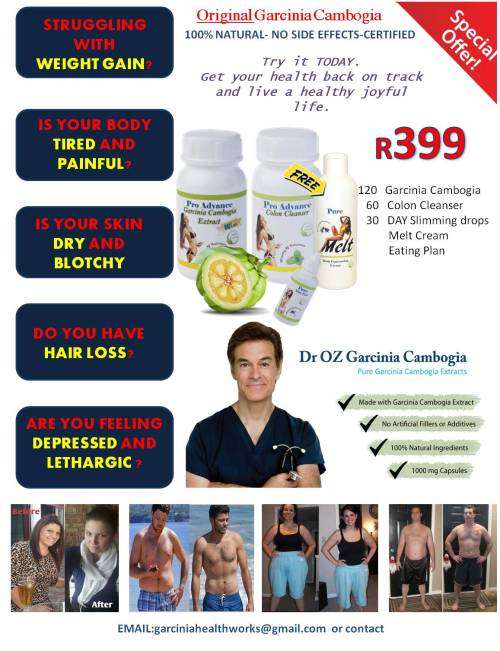 ORIGINAL Garcinia Cambogia Pro + Colon Cleanser (Dr Oz) (free Slim Fast & Melt Cream)