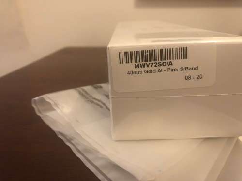 Apple Watch Series 5 - 40mm - GPS Only - Gold Aluminium Case - Pink Sports Strap - NEW