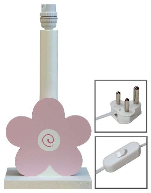 Flower Lamp Base / Pink and White
