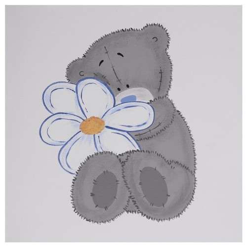 Tatty Teddy Canvas Painting / Blue Flower
