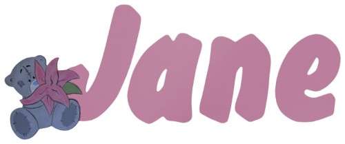 Wooden Pink Tatty Teddy with Lily Alphabet Letters