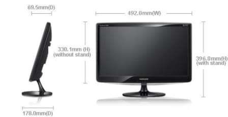 Samsung B2030 20` Widescreen LCD Monitor - Glossy Black (VGA + DVI-D)